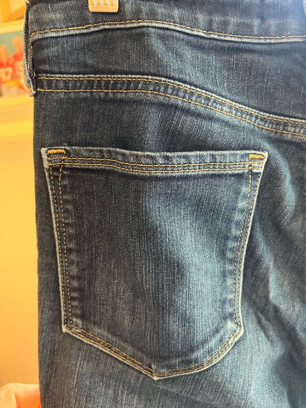 Athleta Straight-Leg / Skinny Jeans in Dark Blue Wash - Picture 5 of 6